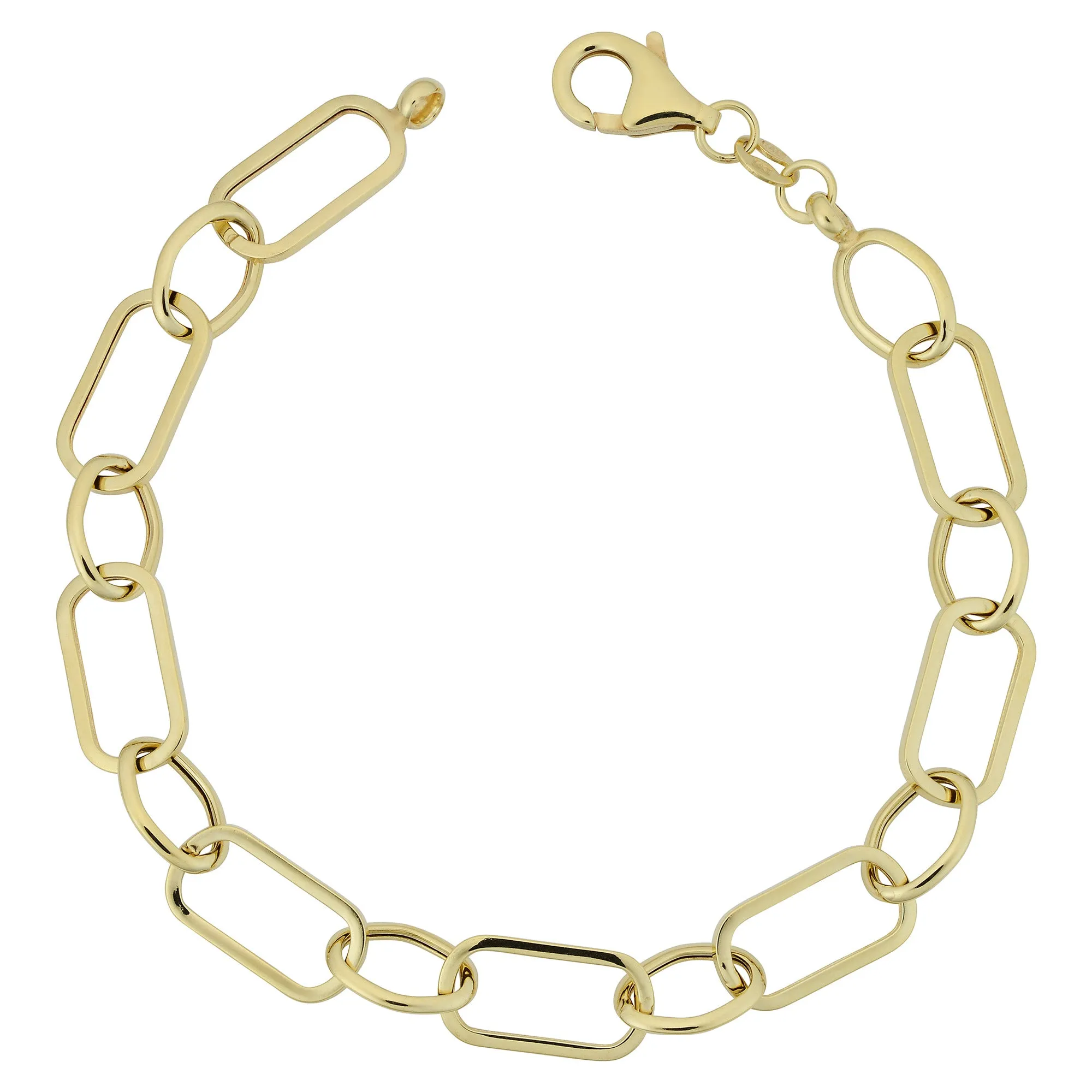 14k Yellow Gold Multi Link Womens Bracelet, 7.5