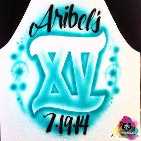 Airbrush Quince Teal Design