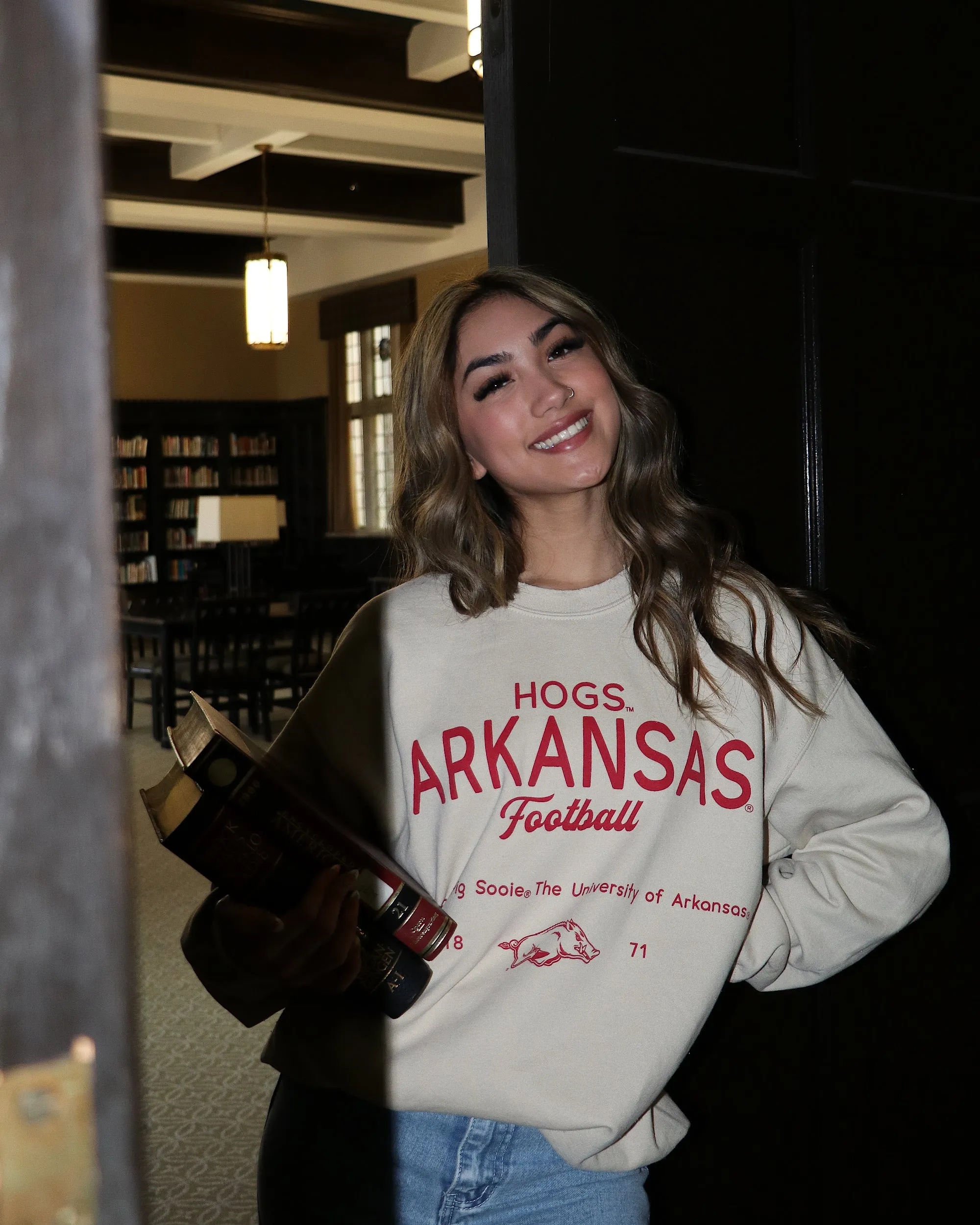 Arkansas Razorbacks Shot Off Sand Thrifted Sweatshirt