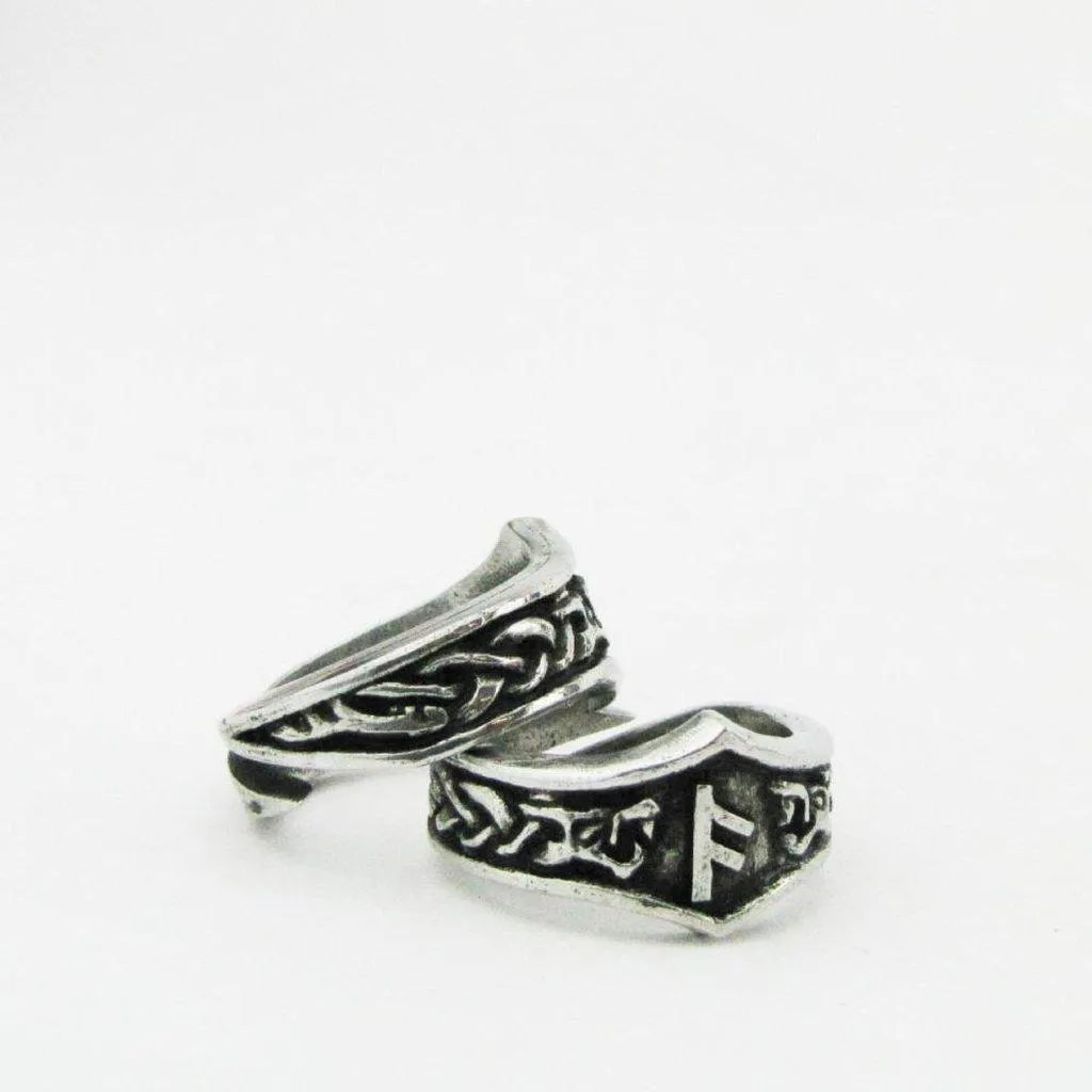 Asgard Ansuz Letter A Rune Ring -  Adjustable