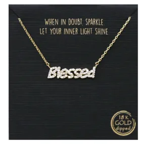 BLESSED CZ Pave Pendant Chain Necklace