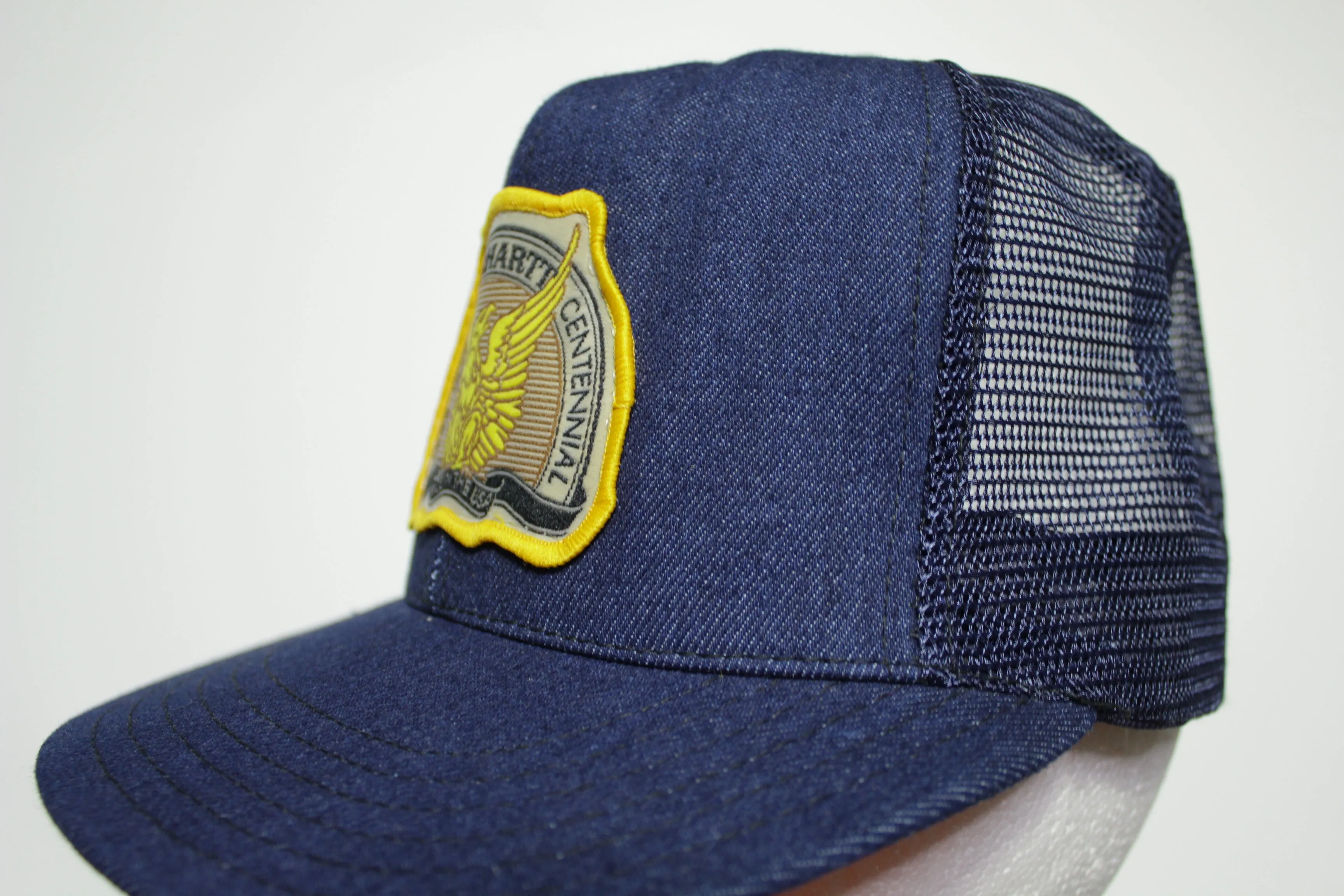 Carhartt Centennial 1889-1989 Vintage 80's Denim USA Trucker Snapback Adjustable Hat