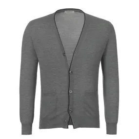 Cashmere and Silk-Blend Grey Cardigan