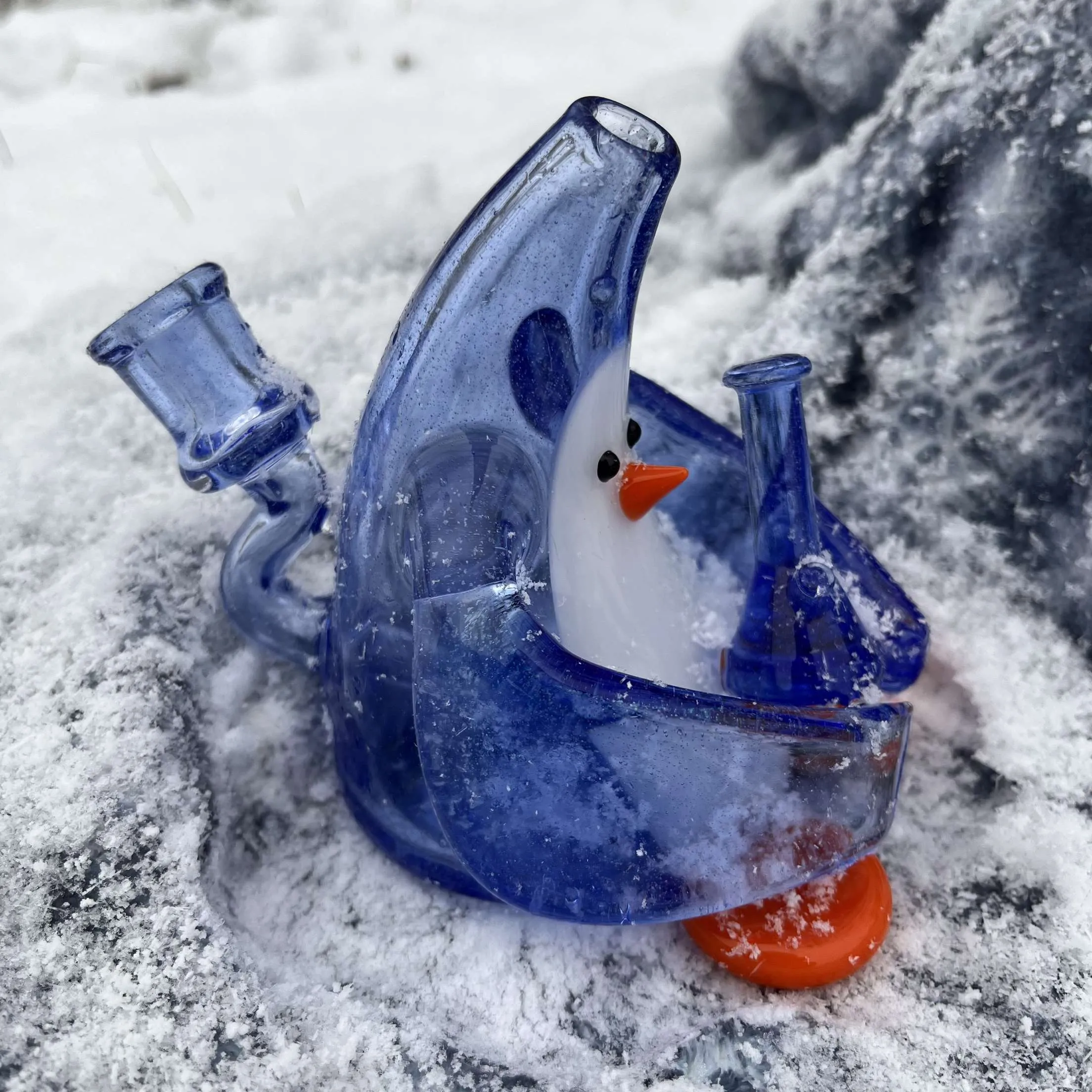 Chaka Glass Crushed Opal Penguin Dab Rig