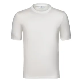 Cotton Crew-Neck T-Shirt in Off White