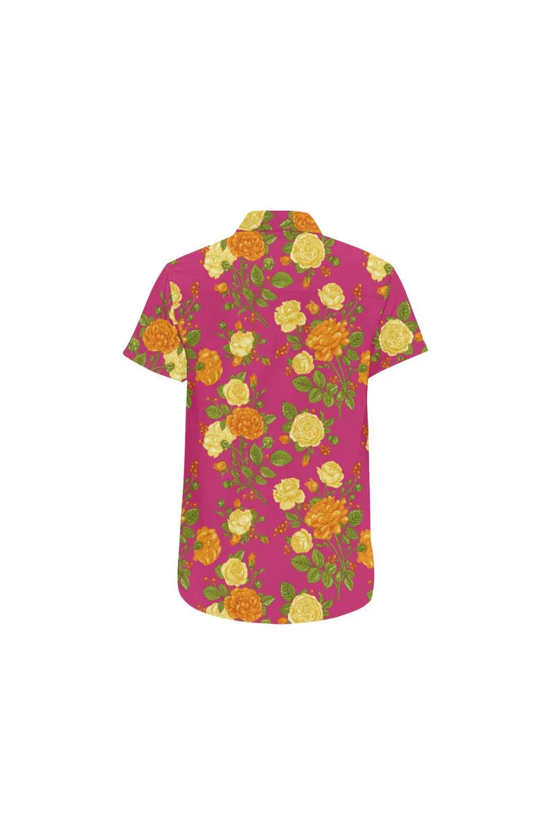 Floral Fellow Men's All Over Print Short Sleeve Shirt (Model T53)