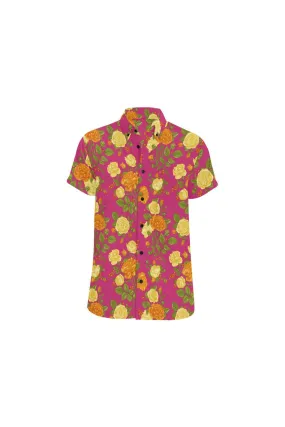 Floral Fellow Men's All Over Print Short Sleeve Shirt (Model T53)