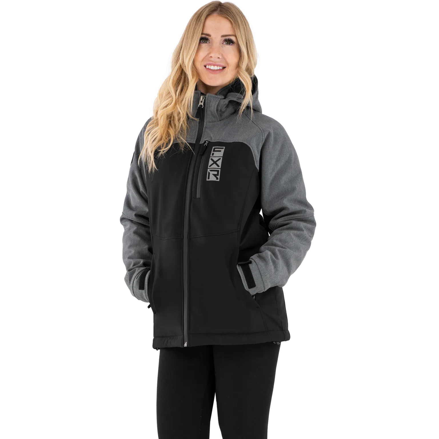 FXR Women's Vertical Pro Insulated Softshell Grey Heather/Black