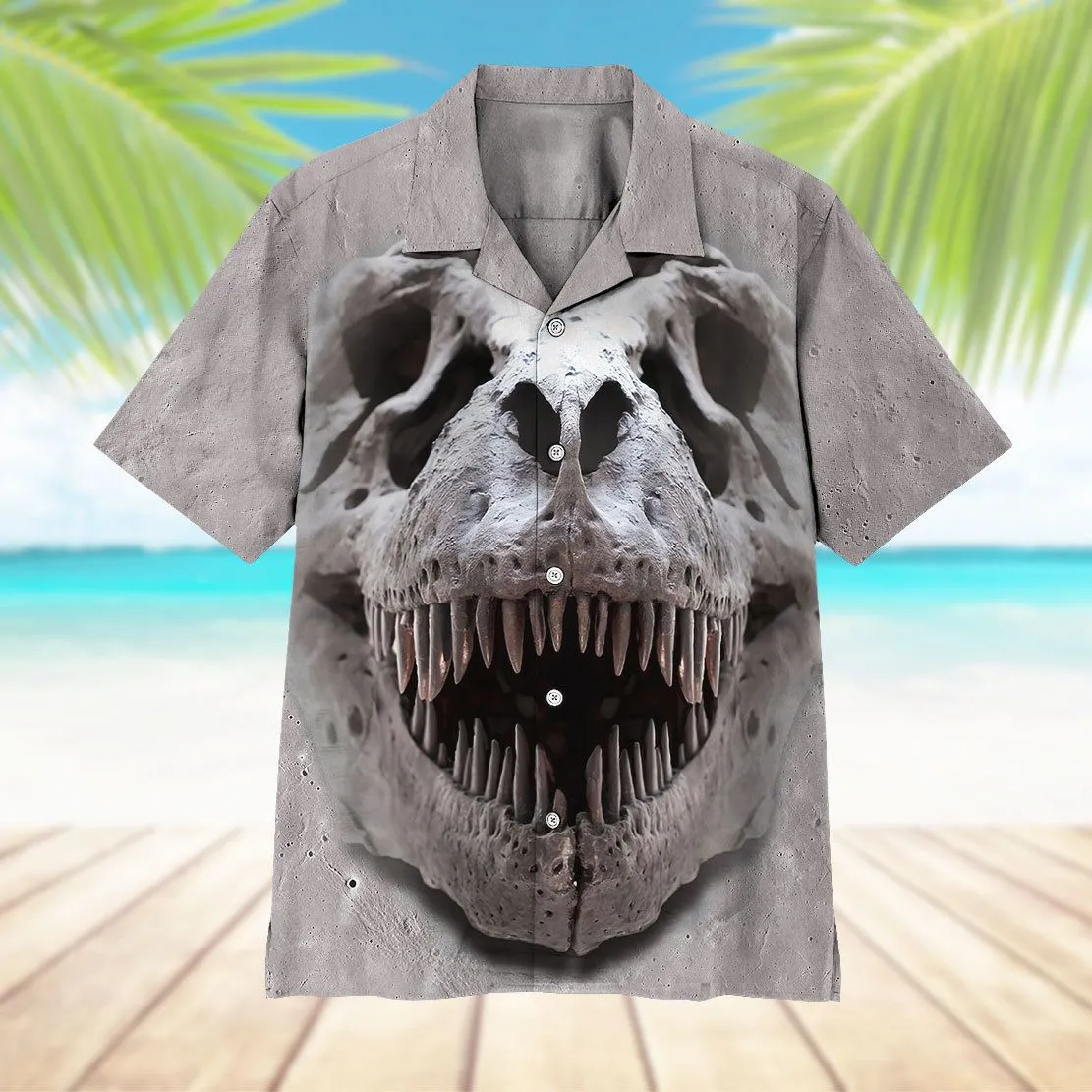 Gearhuman 3D Gearhuman 3D T-rex Skull Hawaii Shirt