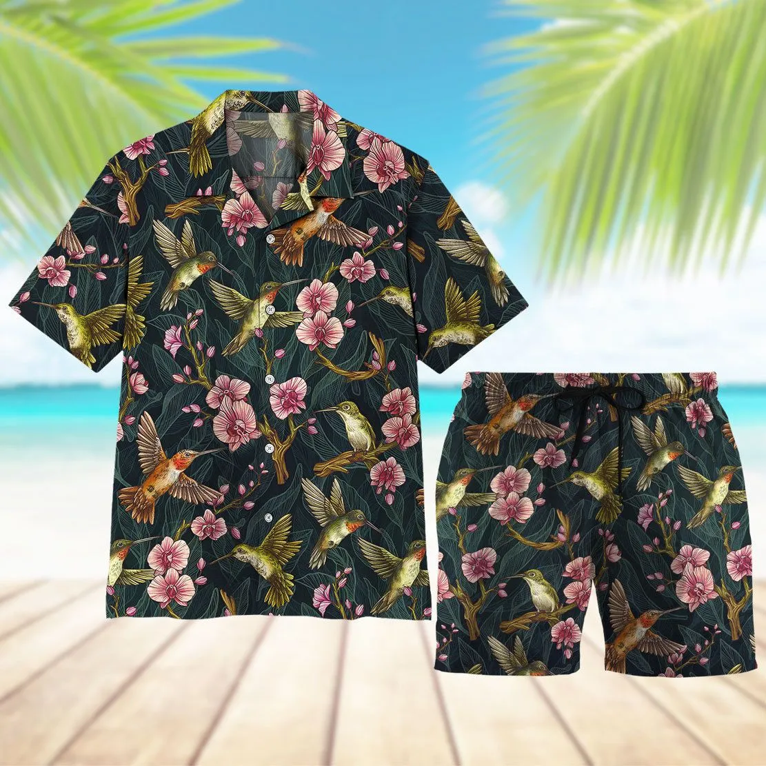 Gearhuman 3D Hummingbirds Hawaii Shirt