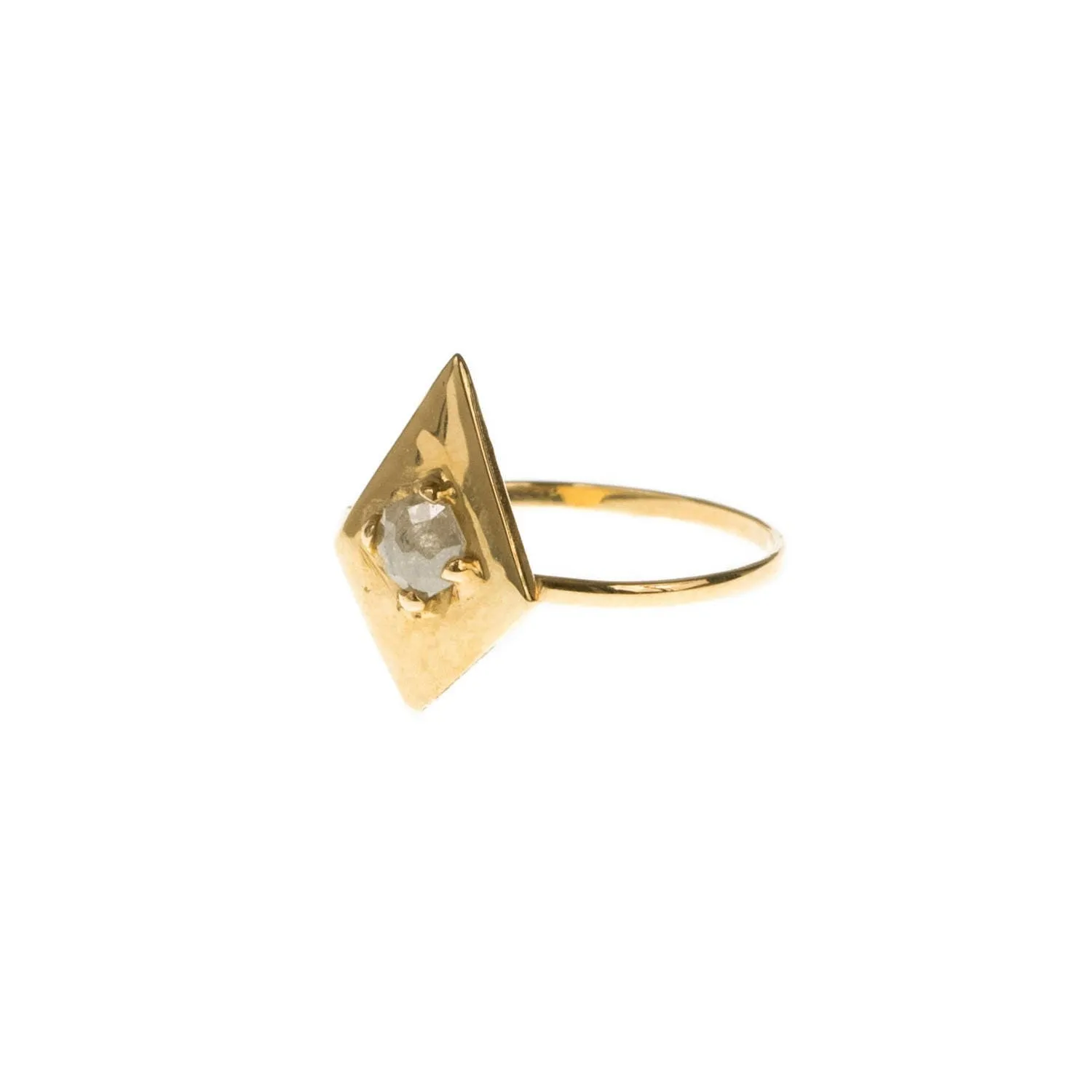 H A N D M A D E / ARUN diamond radiance ring from The Rajah Press / 14k with a rose cut diamond