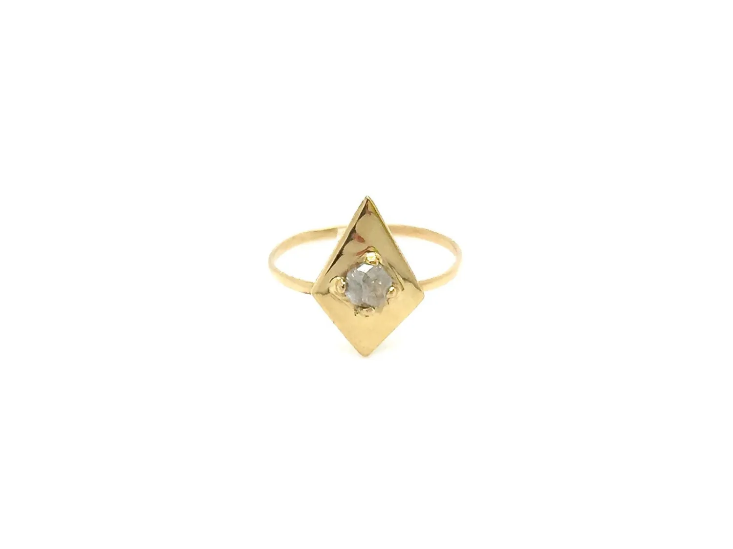 H A N D M A D E / ARUN diamond radiance ring from The Rajah Press / 14k with a rose cut diamond