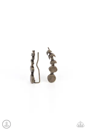 Its Just a Phase - Brass Post Earring