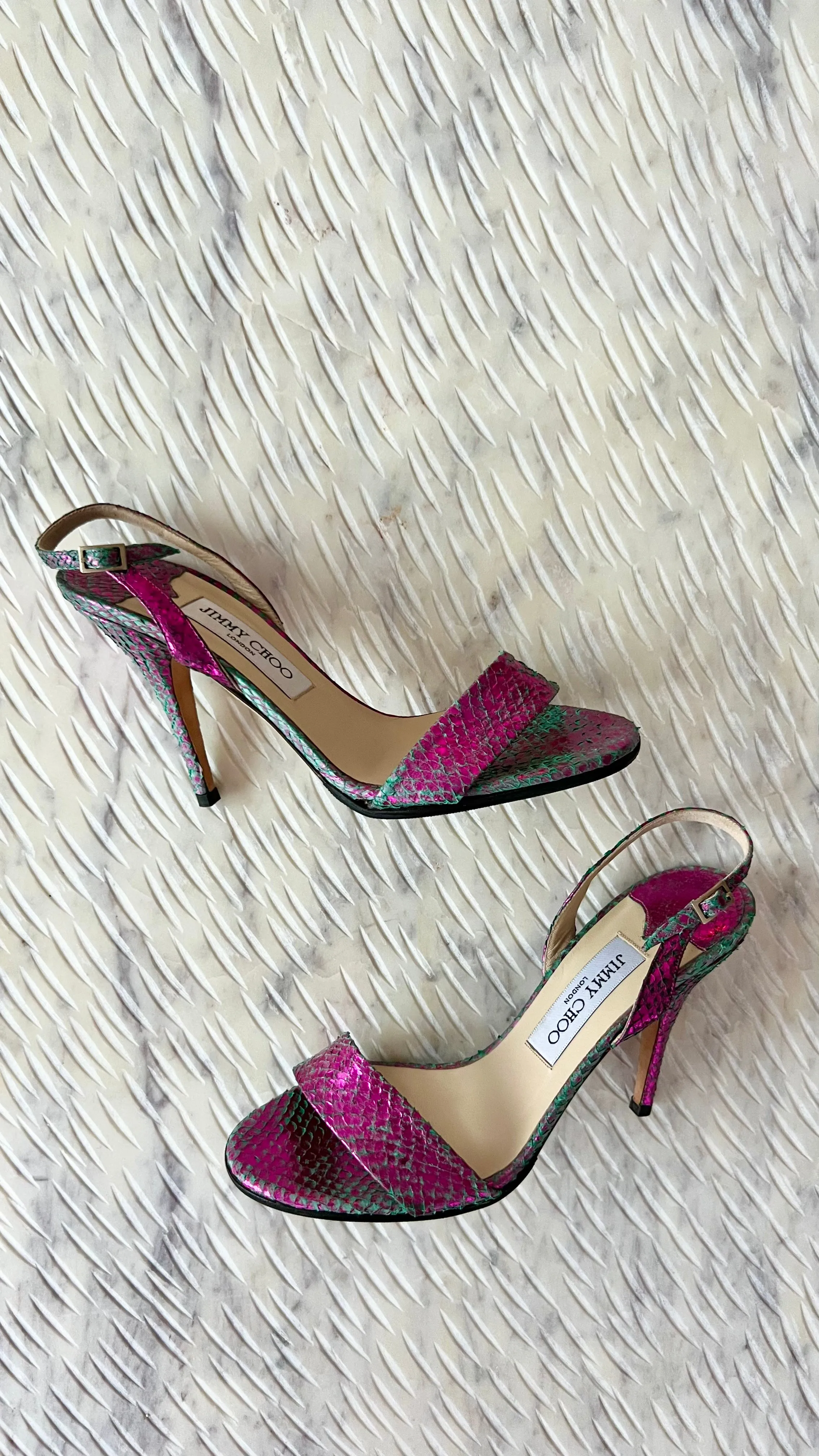 Jimmy Choo Neon Fish Aeon Slingbacks