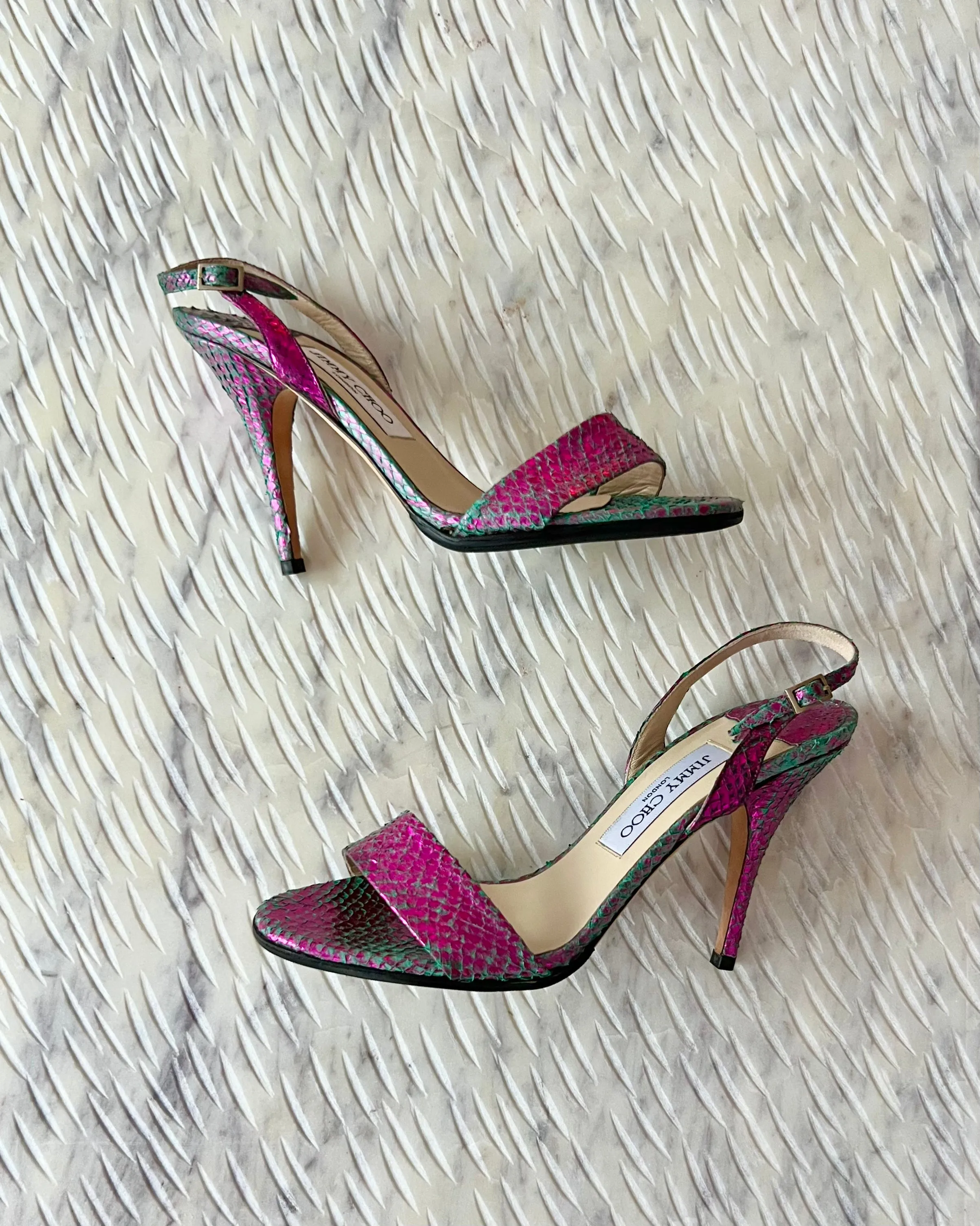 Jimmy Choo Neon Fish Aeon Slingbacks