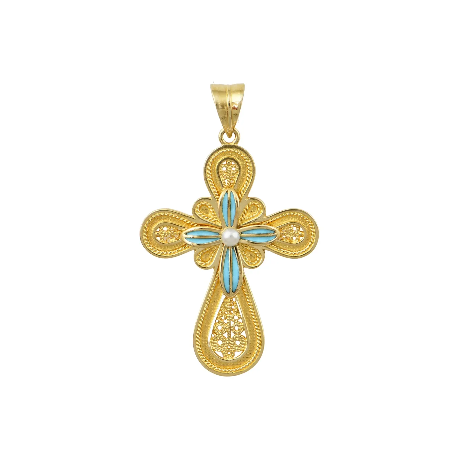 Layered Faith Byzantine Gold Cross