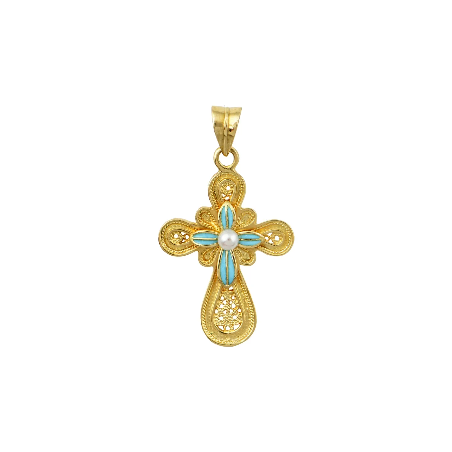 Layered Faith Byzantine Gold Cross