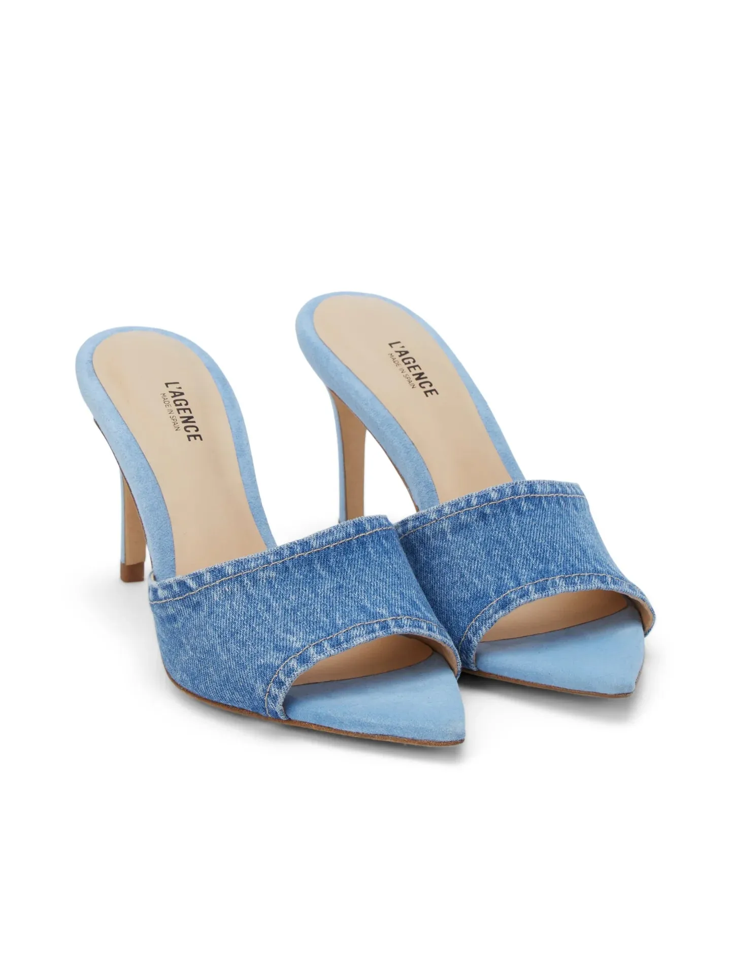 LOLITA OPEN TOE MULE (BLUE DENIM) - L'AGENCE