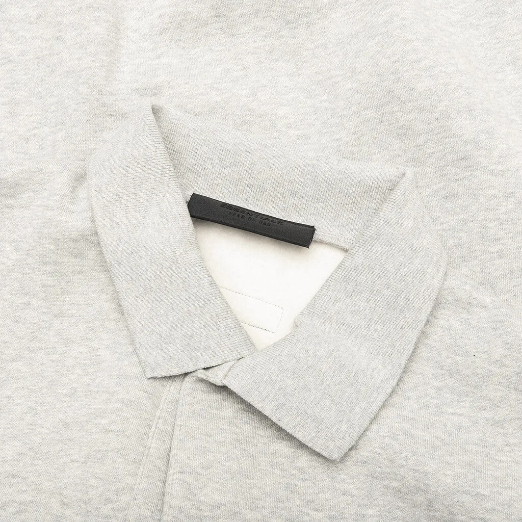 L/S Polo - Light Heather Grey