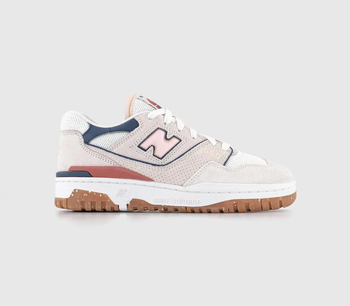 New Balance BB550 Sea Salt Navy Red Trainers