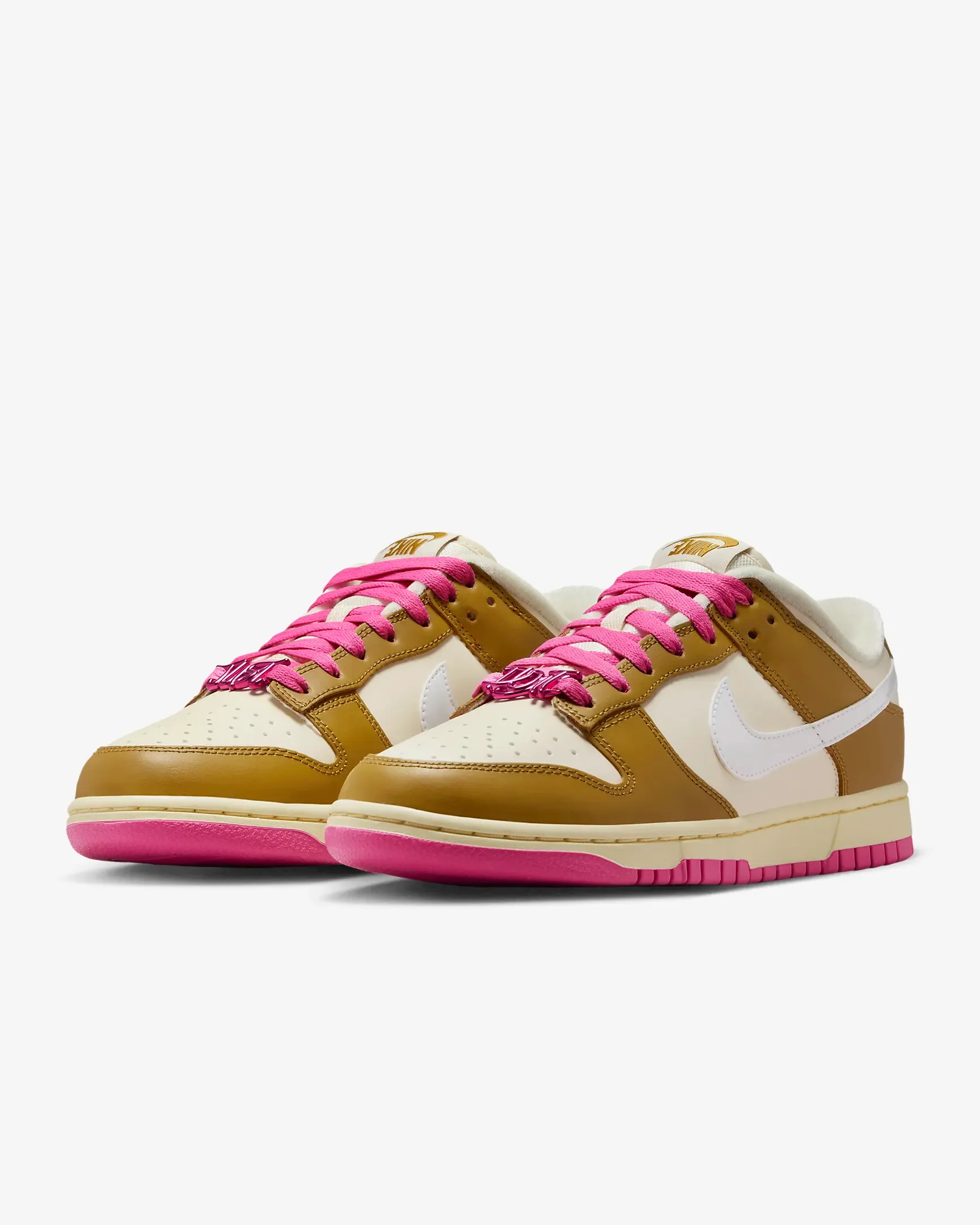 Nike Women's Dunk Low SE Shoes - Bronzine / Playful Pink / Alabaster / Coconut Milk