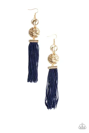 Paparazzi Lotus Gardens - Blue Tassel Earring