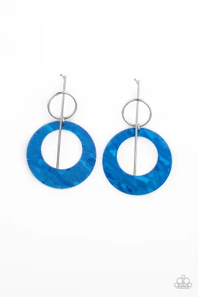 Paparazzi Stellar Stylist - Blue Acrylic Earrings