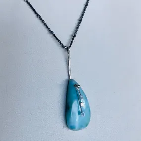 Pendulum Dots Free form Larimar