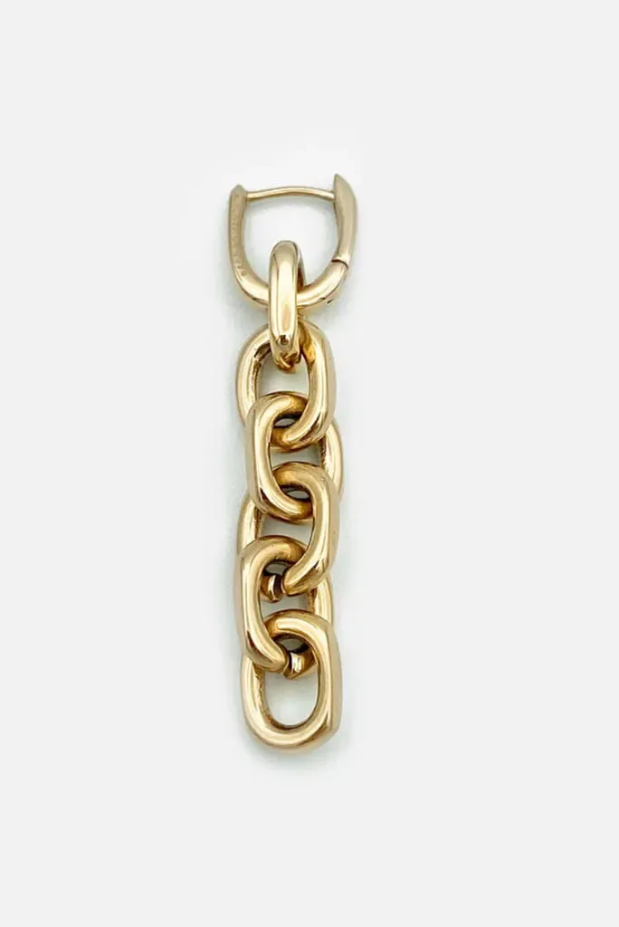 RARE-ROMANCE SINGLE ANCHOR CHAIN LINK EARRING