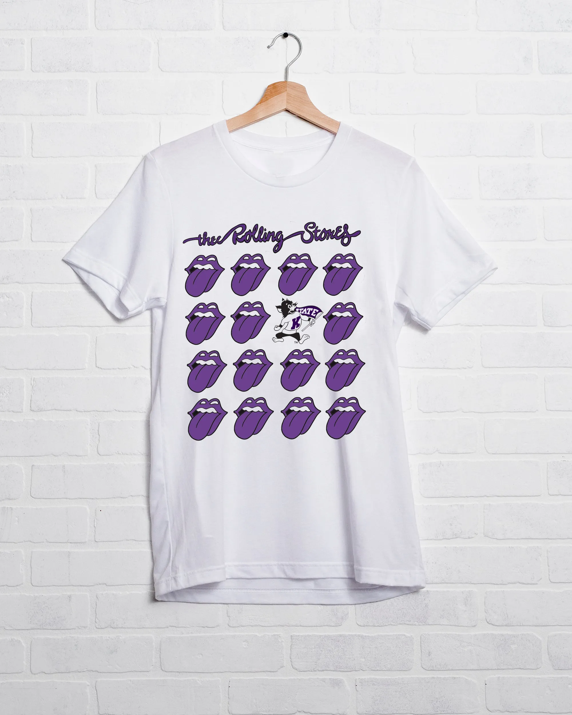 Rolling Stones Kansas State Multi Lick White Tee