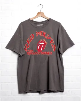 Rolling Stones Red Wolves Psych Charcoal Thrifted Tee