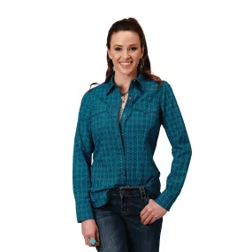 Roper Shirt Womens West Made Collection Teal