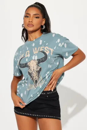 Wild West Vintage Graphic Tee - Teal/combo