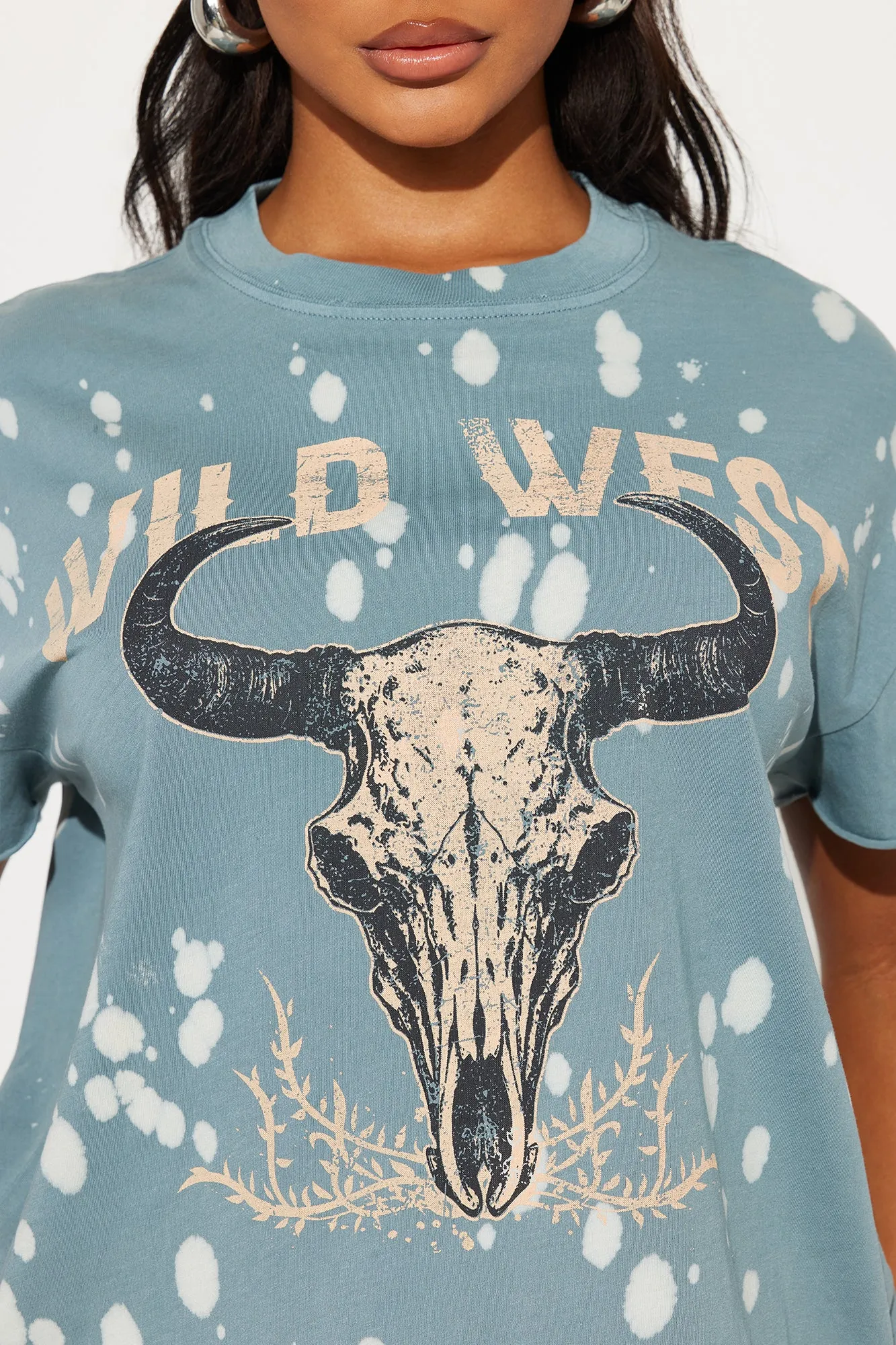 Wild West Vintage Graphic Tee - Teal/combo