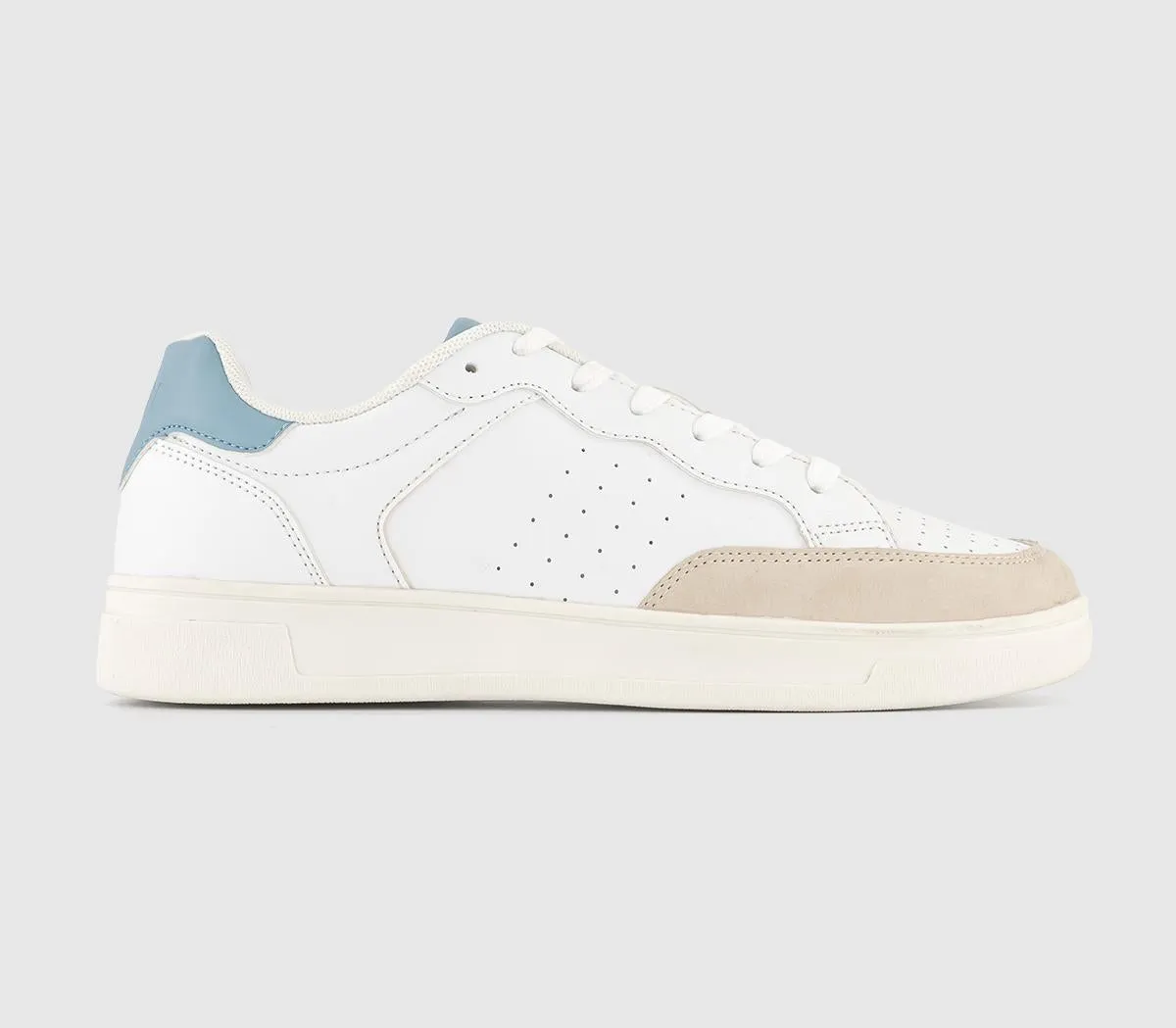 Womens Office Frantic Colour Pop Trainers White Blue